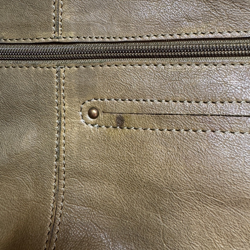 Nino Bossi Handbag NWT Olive Green Leather Shoulder Bag - Picture 7 of 7